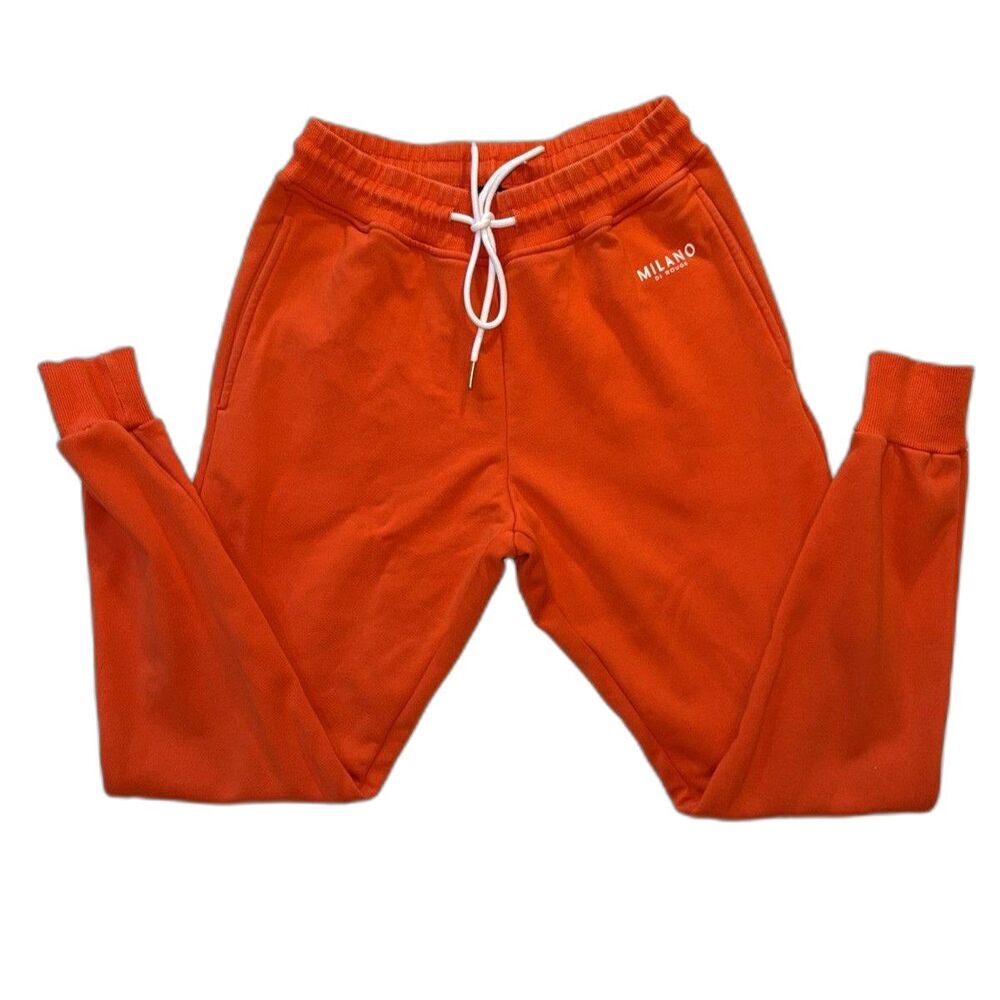 Milano Di Rouge Unisex XS Orange Joggers Signature Lux Streetwear Activewear
